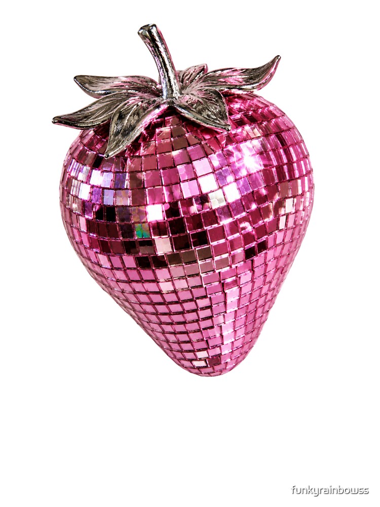 disco pink strawberry by funkyrainbowss