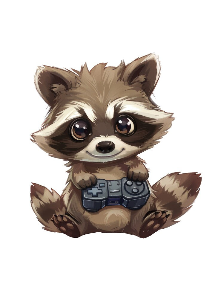 Gamer Raccoon by Wormy-23