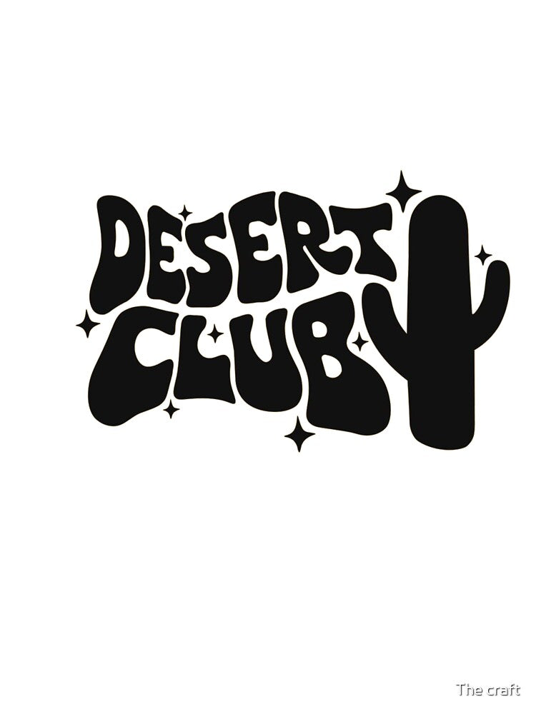 Desert Club Retro Western Typography Cactus Design by The craft