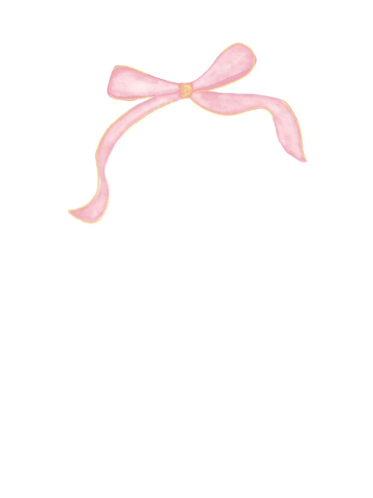 Pink and Gold Coquette Bow by PoppyseedStudios