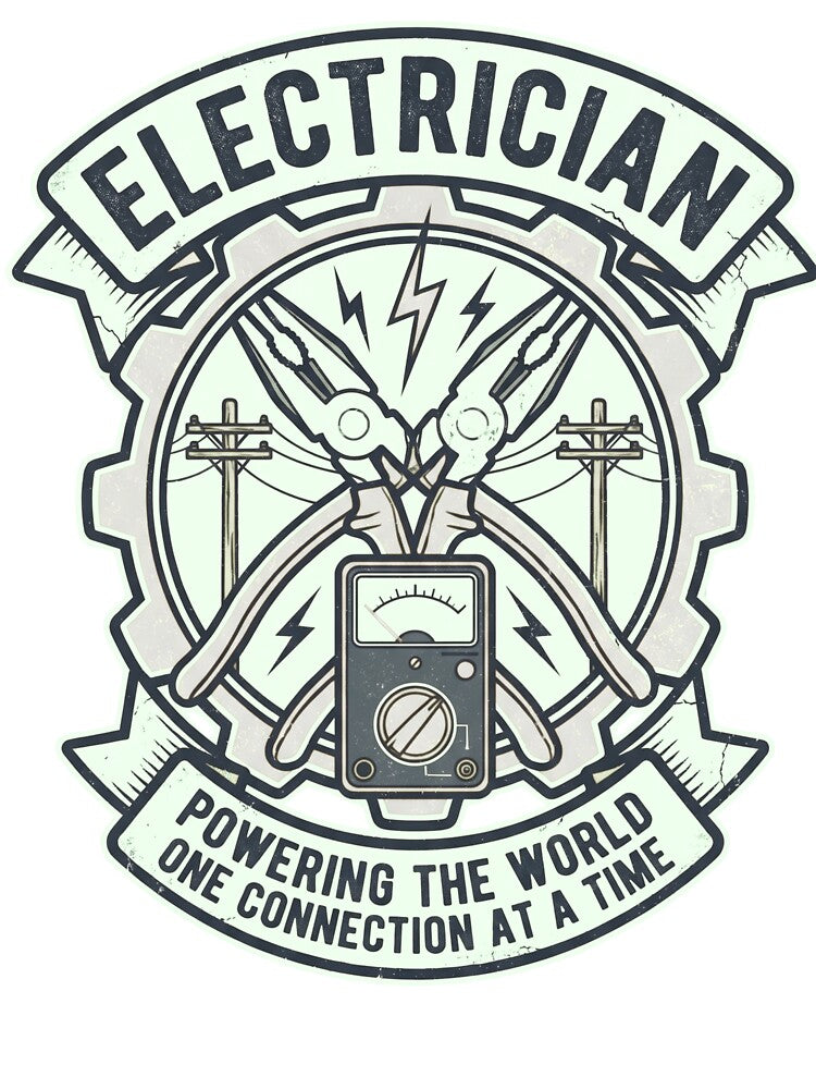 Electrician Powering The World One Connection At A Time T-Shirt by LumyFlow