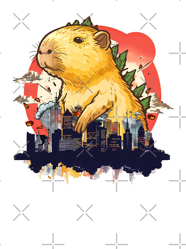 Capyzilla funny capybara, cool design by MoSaid