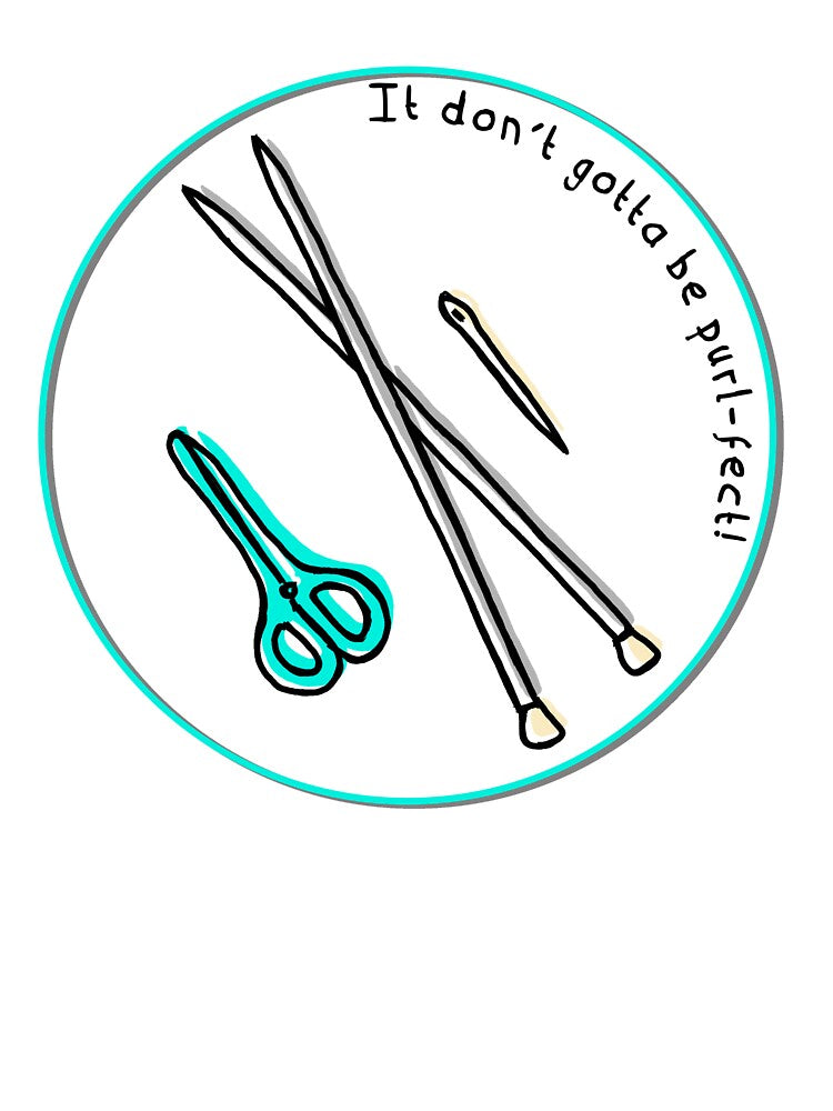 Knitting Tools – Purl‑fect Knitting Pun Design by Dyche Studio