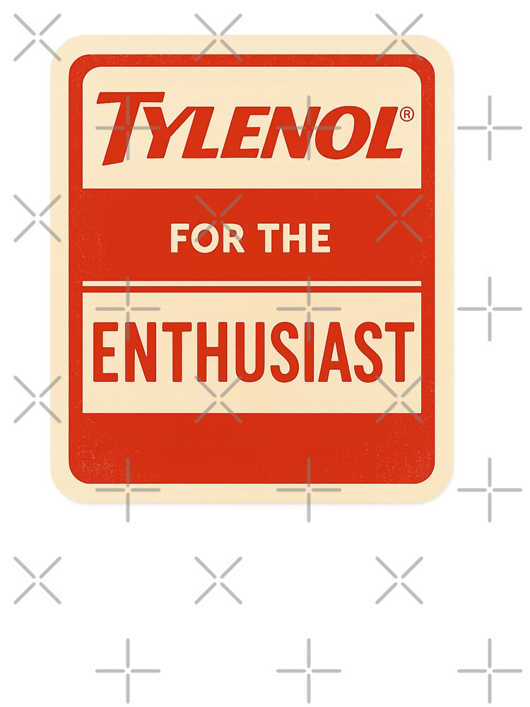 Tylenol Enthusiast – Retro Vintage Pharmacy Label Design by LunarBones
