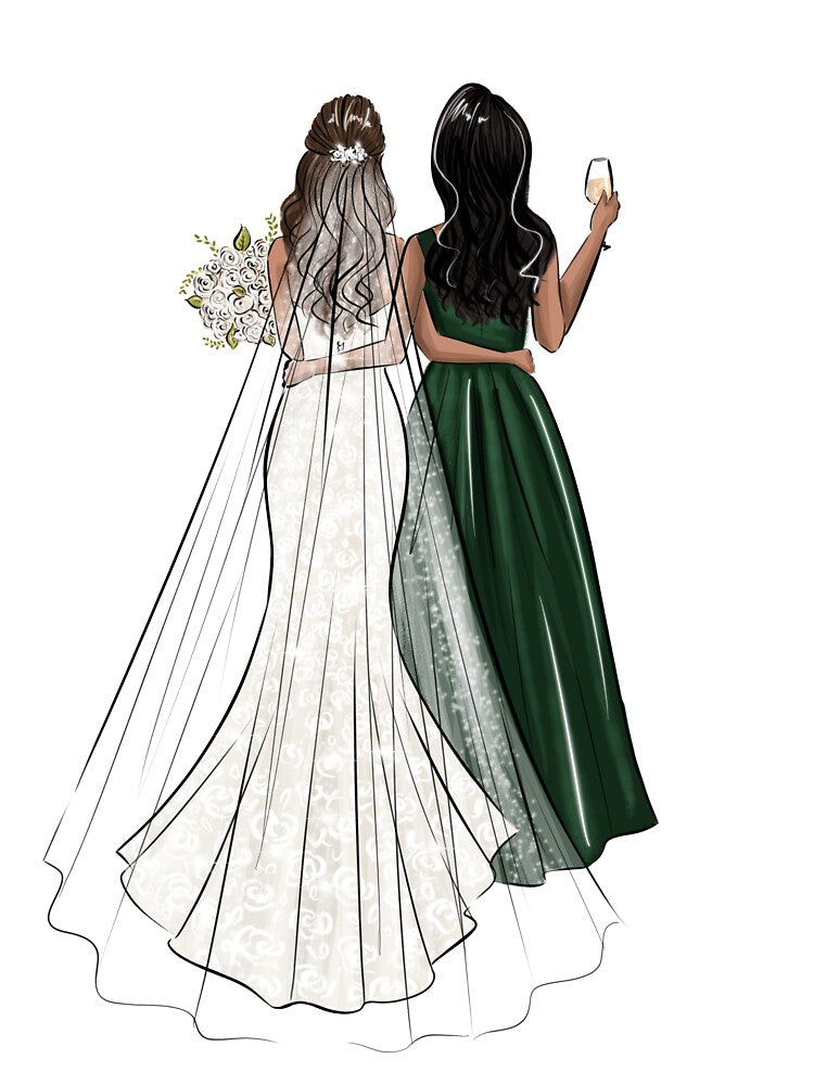Bridemaid black hair by reyniramirezfi