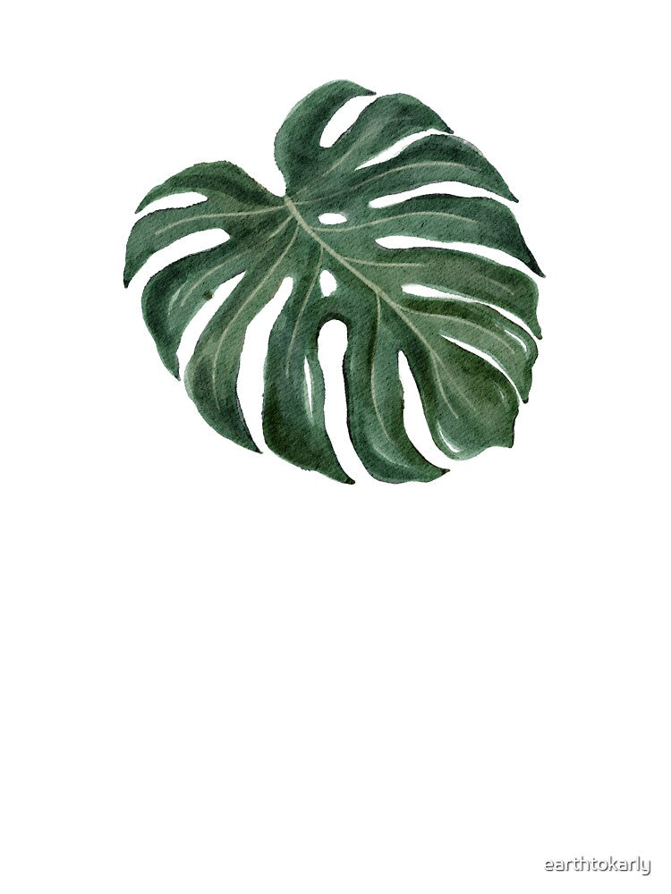 Watercolor Monstera Leaf by earthtokarly