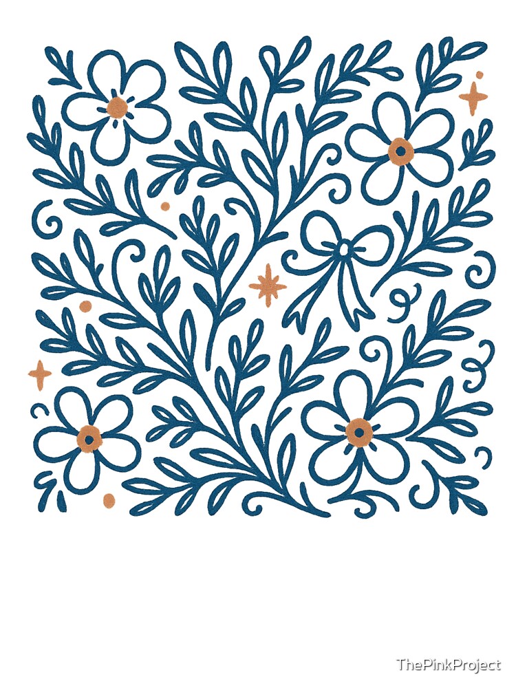 Whimsical Hand-drawn Floral Illustration by ThePinkProject