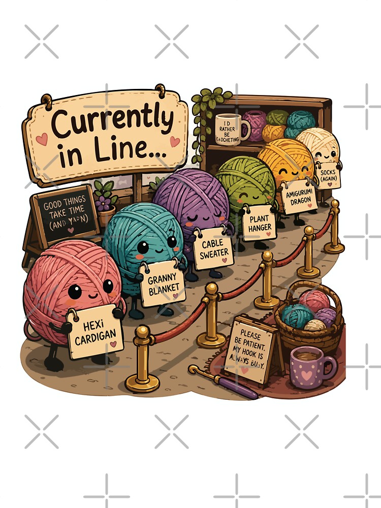 Currently in Line Funny Crochet Projects Queue by SimplePoDesign
