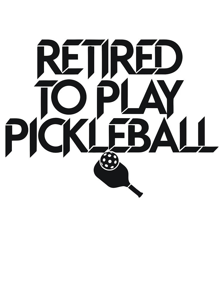 Retired To Play Pickleball Funny Retirement Quote Sticker by CutRootCo