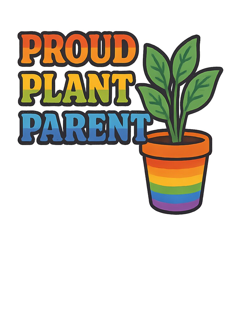 Proud Plant Parent Rainbow Houseplant Queer Pride Art by Haus Of Sin