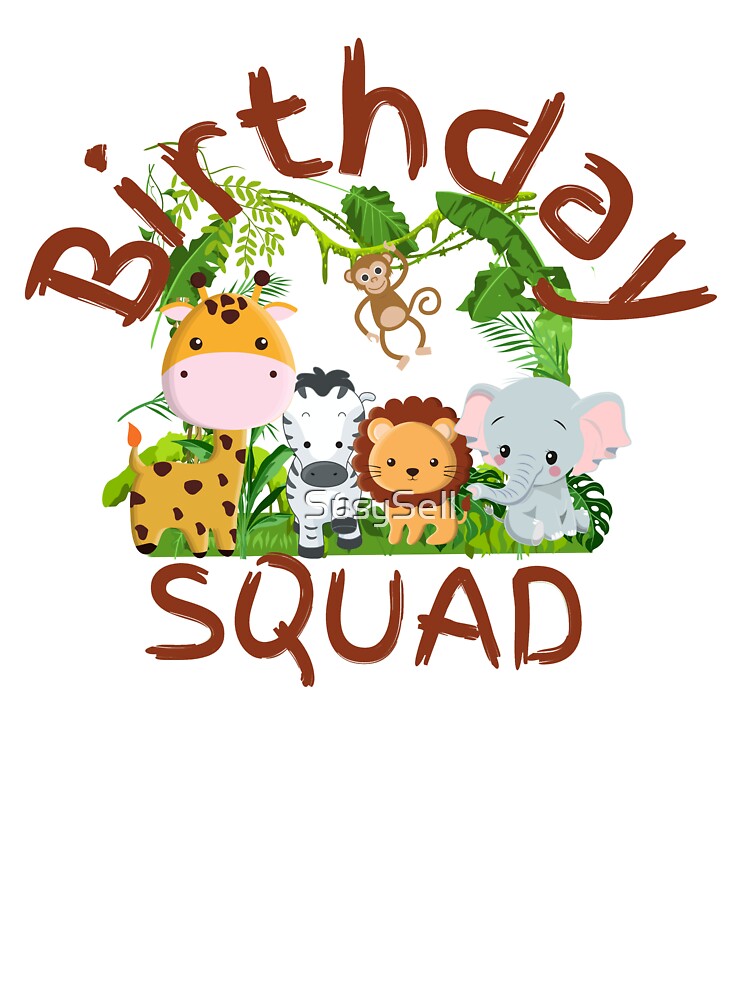 Jungle Birthday Squad Party, for boy, Birthday Squad Safari by SusySell