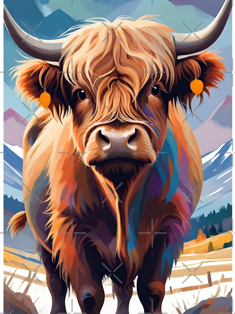 Highland Cow Art by WildlifeInc