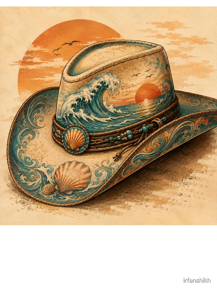 Wild & Free — Coastal Cowgirl Sunset Beach Boho Design by irfanshikh
