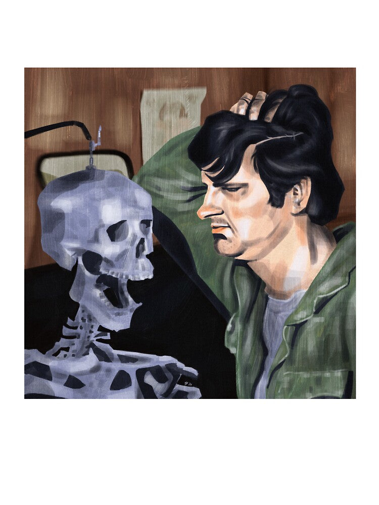 Hawkeye & the Skeleton by noodaliesaloon