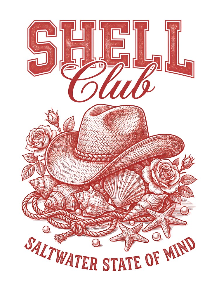 Shell Club – Coastal Cowgirl Cowboy Hat Design by Sea Gem