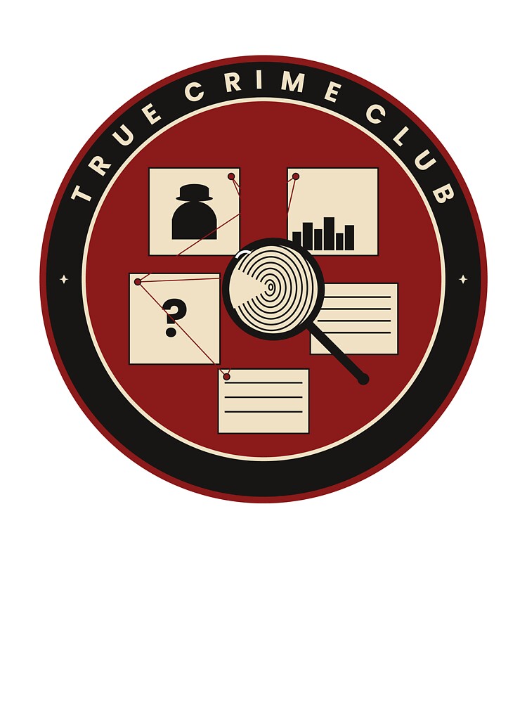 True Crime Club Detective Evidence Board T-Shirt by Mega-Shopping