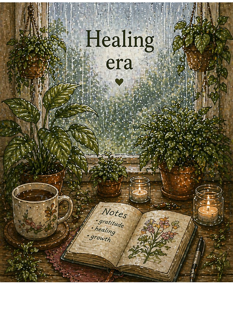 Healing Era – Self Growth & Recovery Cottagecore Design by InkWanderStudio