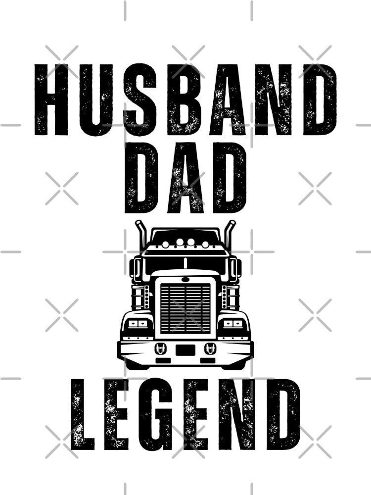 husband dad trucker legend funny by IHRArt