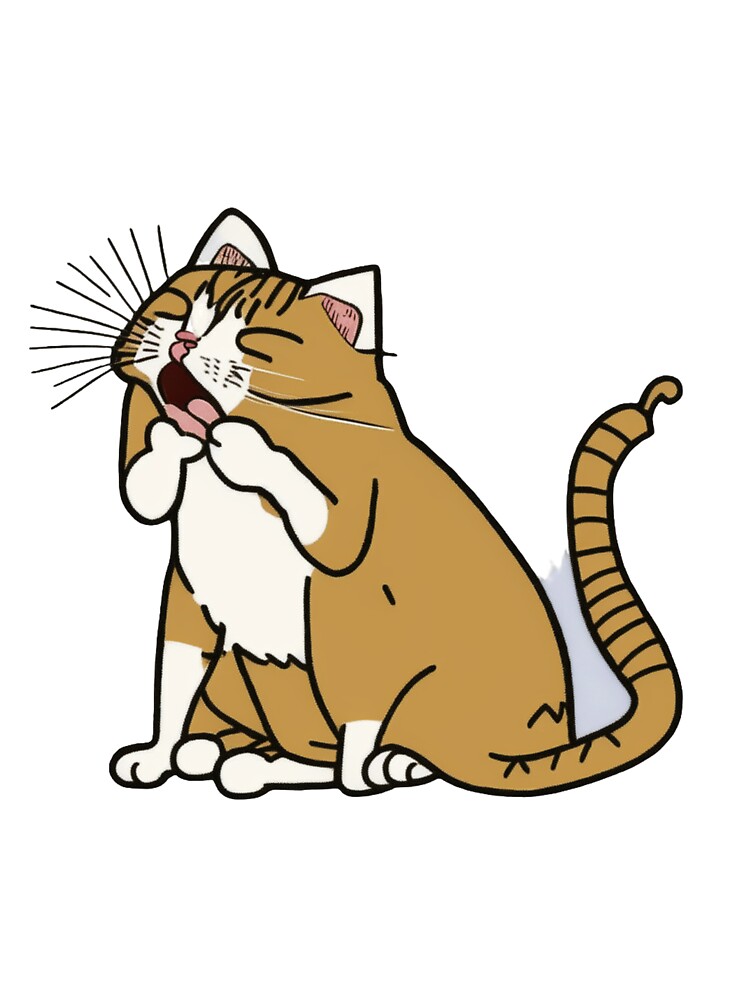 Cat Coughing | Funny Kitty Cat Meme by lildoodleshirts