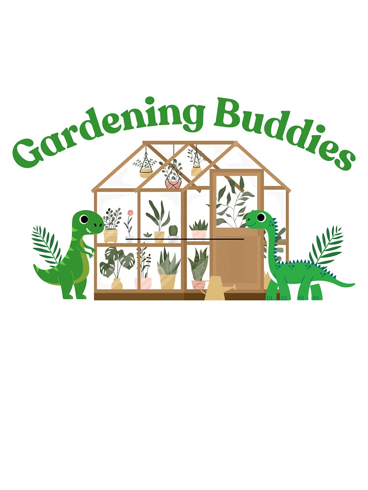 Gardening Buddies Dinosaur Gardening T-shirt by EOTees