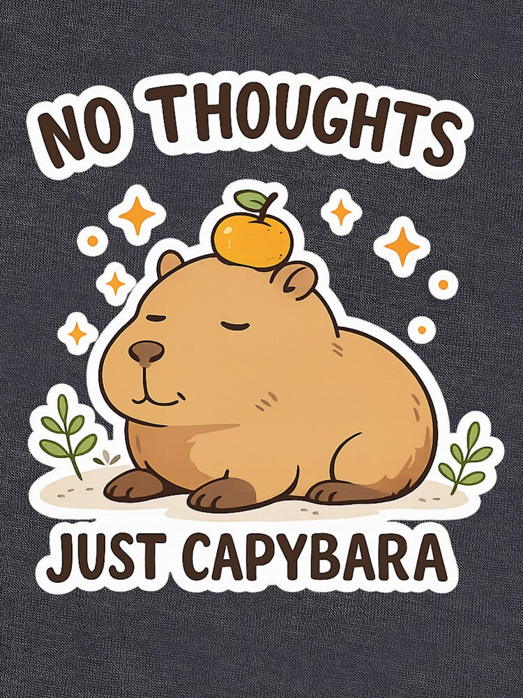 No Thoughts Capybara Design by StyleBloomes