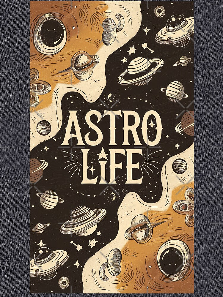 Astro Life Vintage Astrology Nerd Gift Astrologist Art Gift by Back2Collage