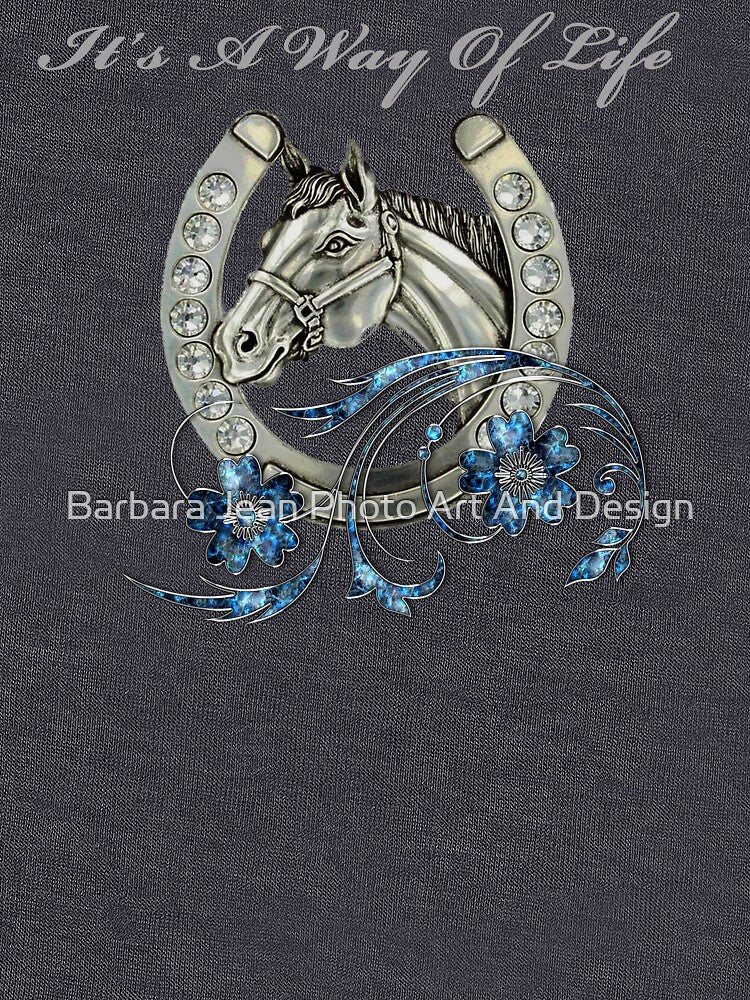 COUNTRY STYLE, HORSESHOE DESIGN THAT LOOKS GREAT ON STICKERS AND MAGNETS AS WELL by Barbara Jean Photo Art And Design