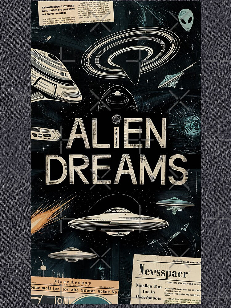 Alien Dreams Vintage Astrology Nerd Gift Astrologist Art Gift by Back2Collage