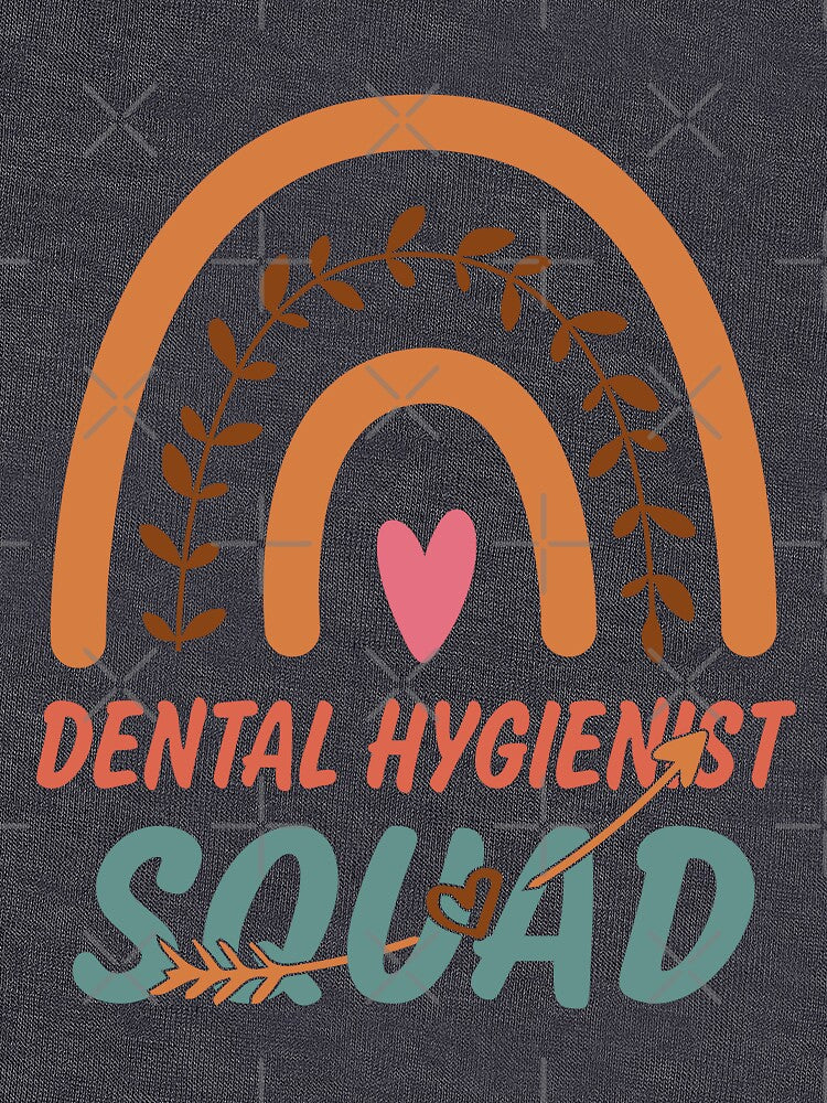 Dental Hygienist Squad Rainbow Quote Gift Idea For Men and Womens - Funny Dental Hygienist by Mmmm3344
