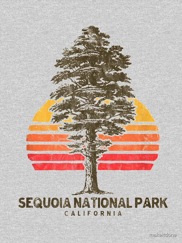 Sequoia National Parks Retro Tree Minimalist Vintage All 59 National Parks Gifts shirt Men Women Kids by makeitdone