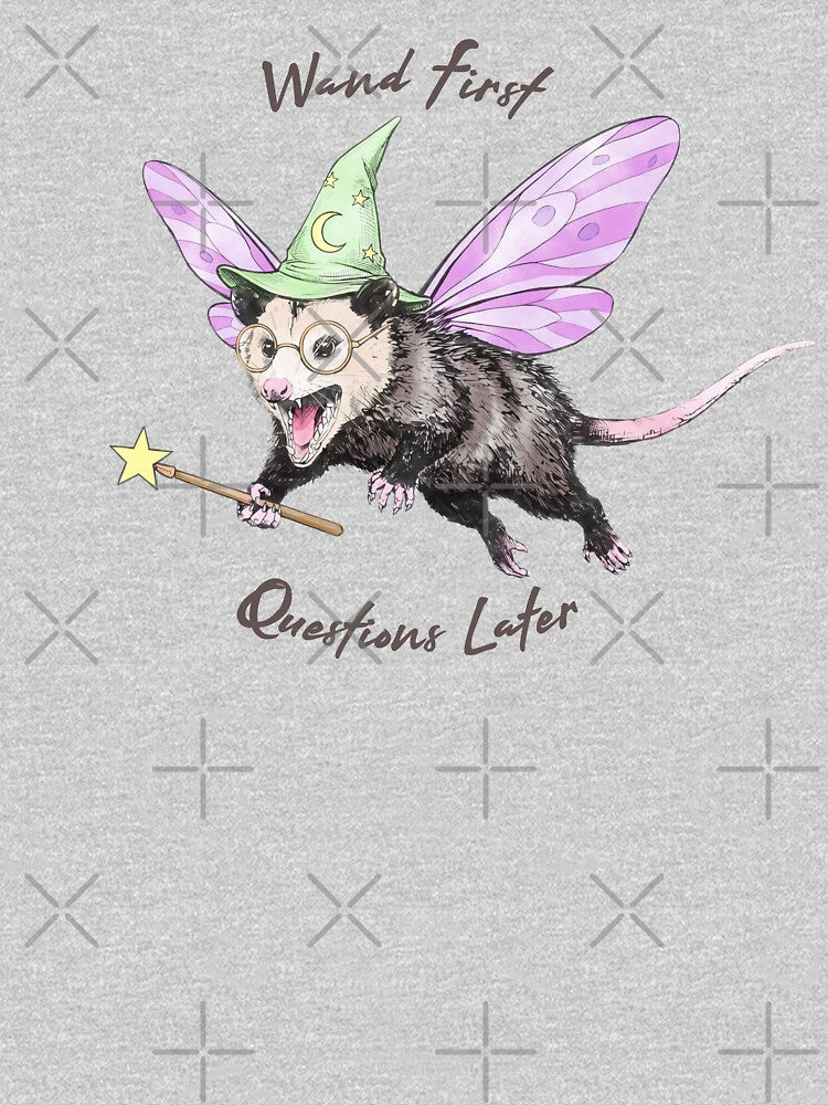 Fairy Godpossum Wand First Questions Later Funny Illustration by roarsomethings
