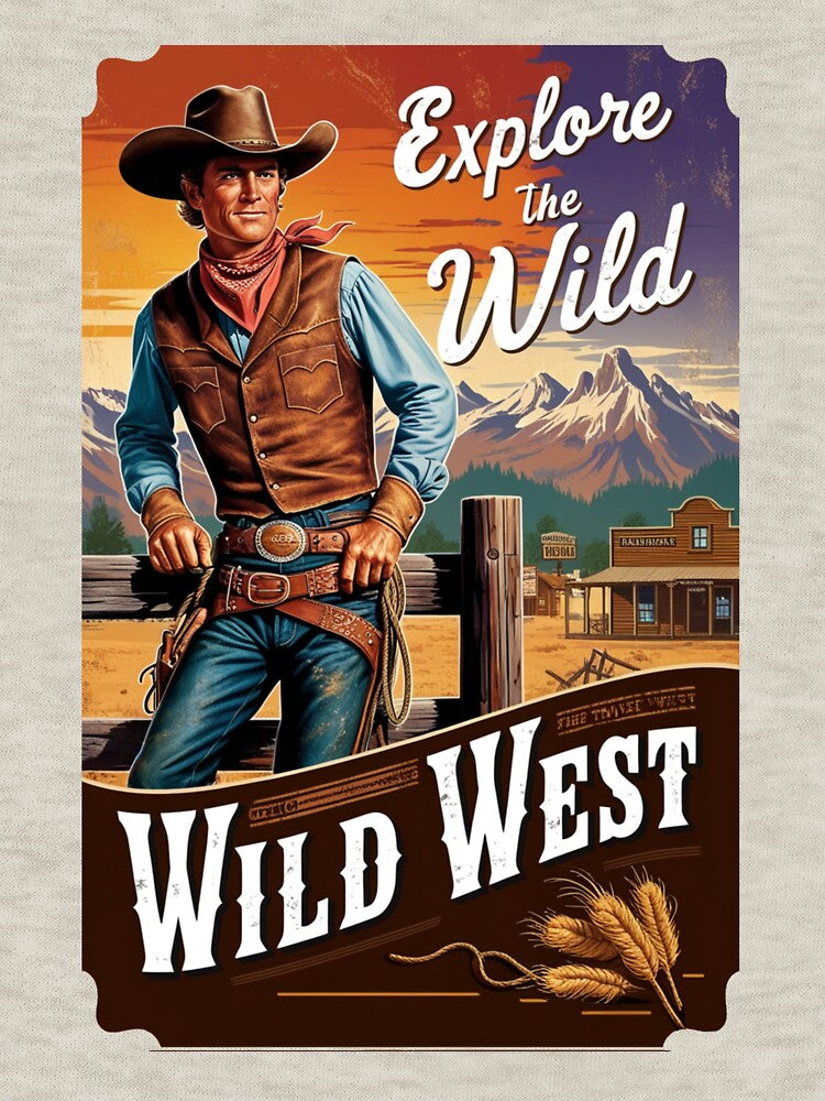 Wild West: Cowboy Adventure Retro Travel Poster by Maverick Spirit