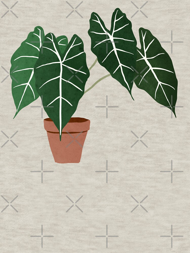 alocasia amazonica interior plant blush pink by alienrabbit