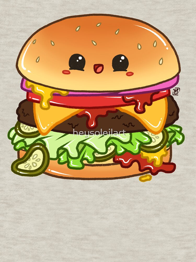 Kawaii Cheeseburger by heysoleilart