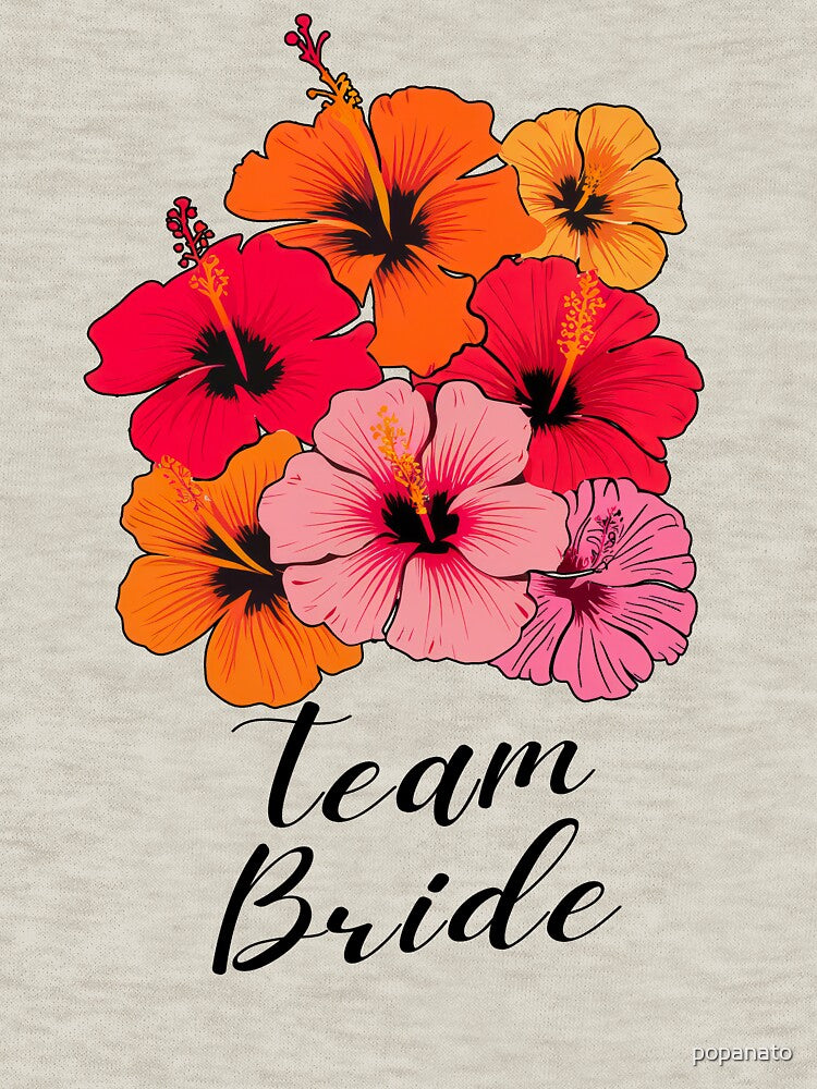 Bachelorette Bash Team Bride Hibiscus Flowers by popanato