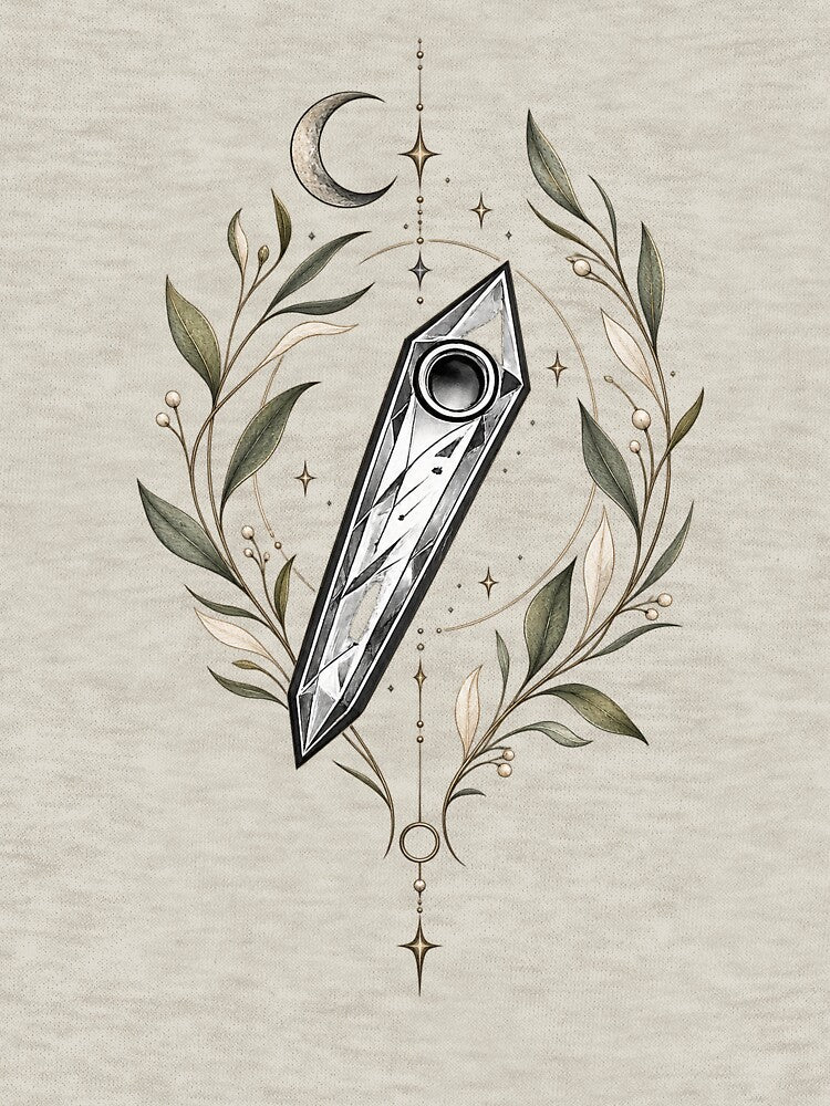 Botanical Arc Minimal Branch Crystal Art by StoneOak