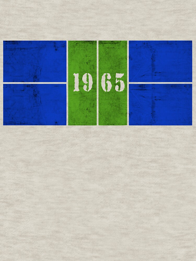 1965 Distressed Pickleball Court Blue/Green by BitterOranges