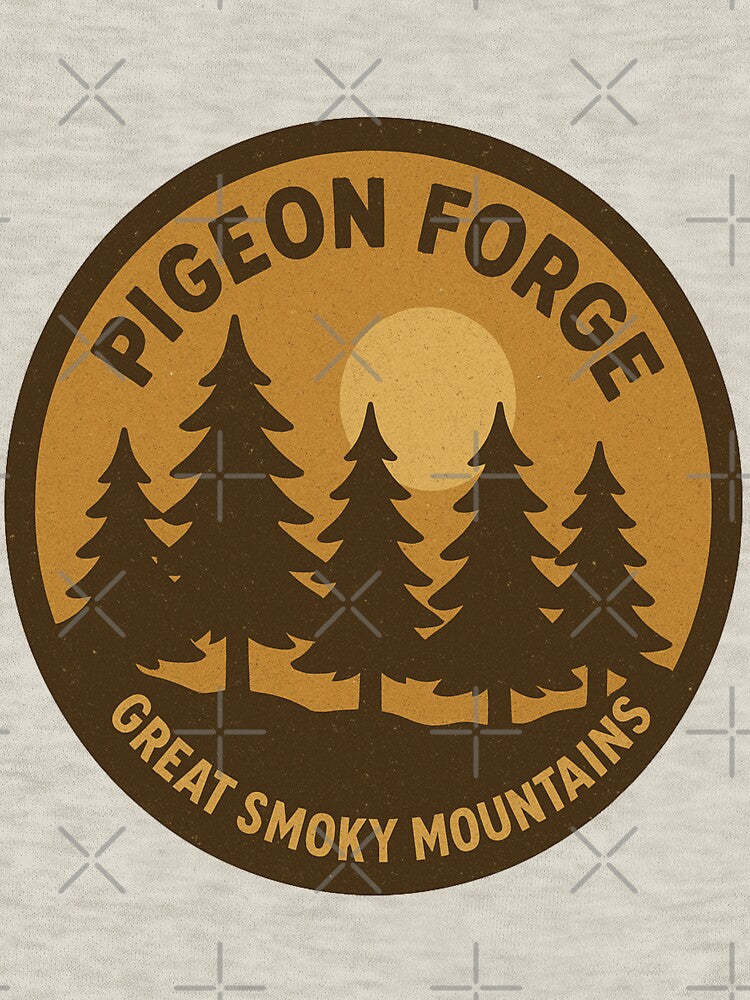 Pigeon Forge Vintage Forest T-Shirt | Retro Smoky Mountains Nature Art | Tennessee Travel Design by Globalcitytees