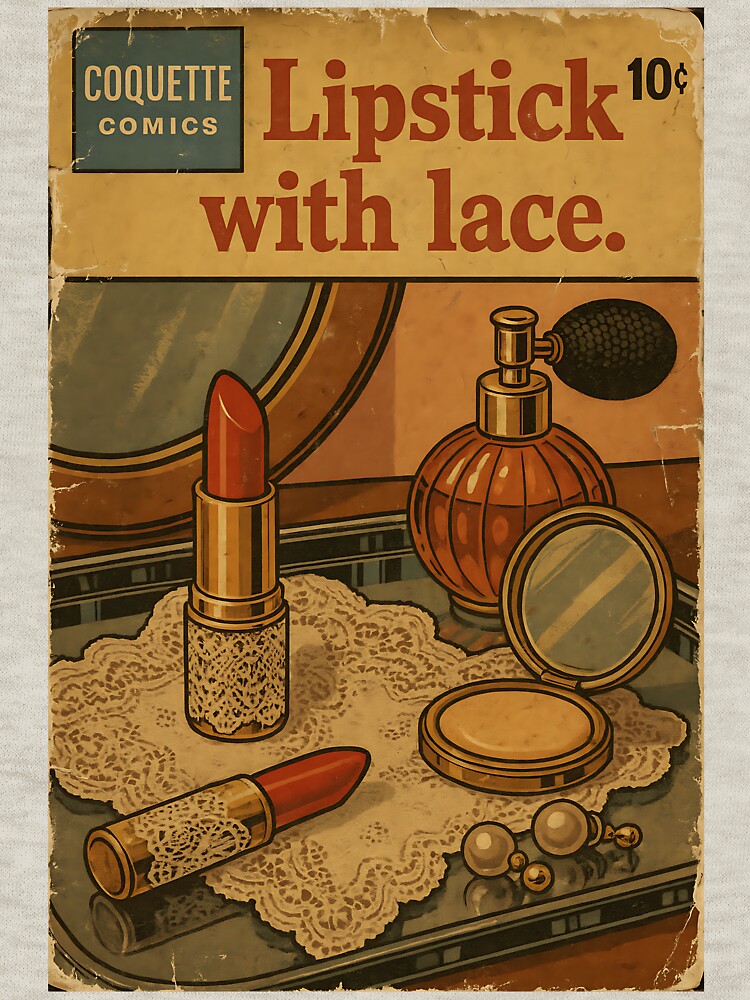 Vintage Coquette: Lipstick with lace by bapupa
