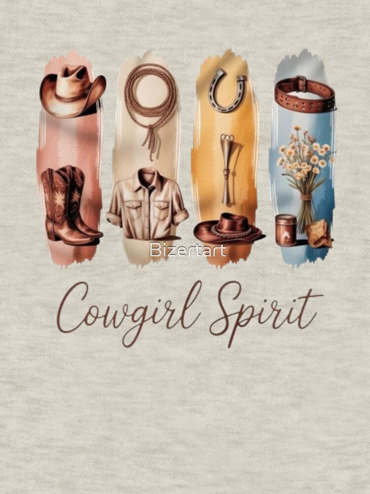 Western Cowgirl Sprite – Boots, Hat, Horse & Cactus Rustic Desert Aesthetic by Bizertart