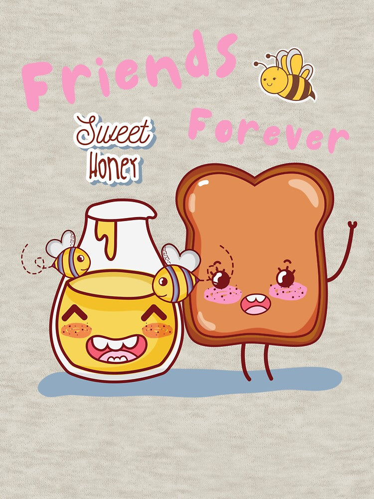 Kawaii Toast Friends Forever by CyberArtistOne