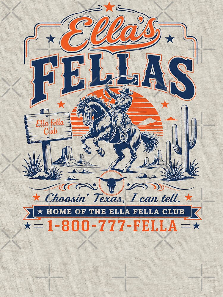 Ella Fellas Vintage Western Concert Rodeo Music Fan Ella Fella Club Cowboy 2026 Western Whiskey by Kovav