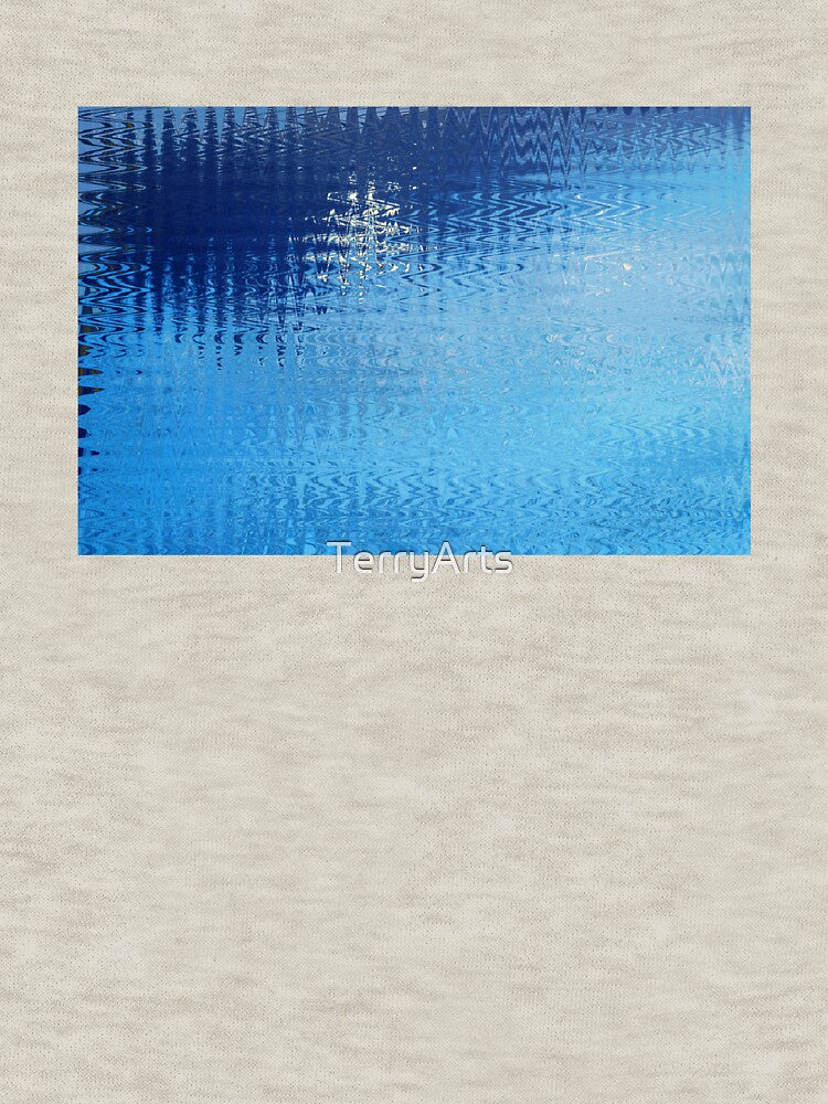 Coastal Abstract Ocean Lines in Blue Shades Water Aesthetic Reflection 3 of 4 by Beachy