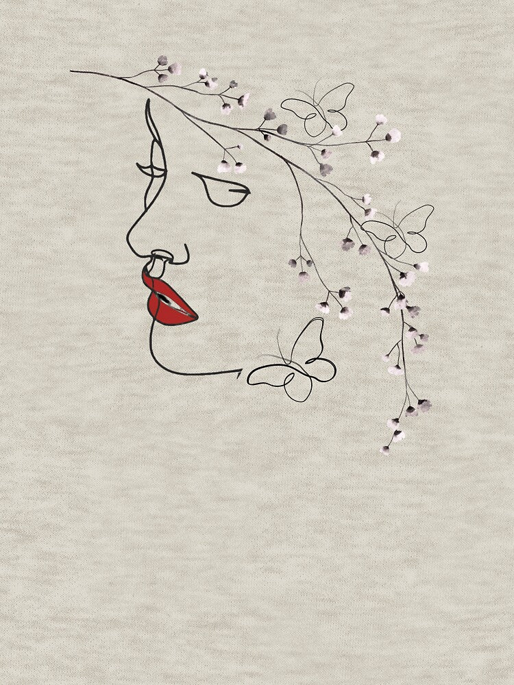 Butterfly Woman Minimalist Line Art by MadeByMira