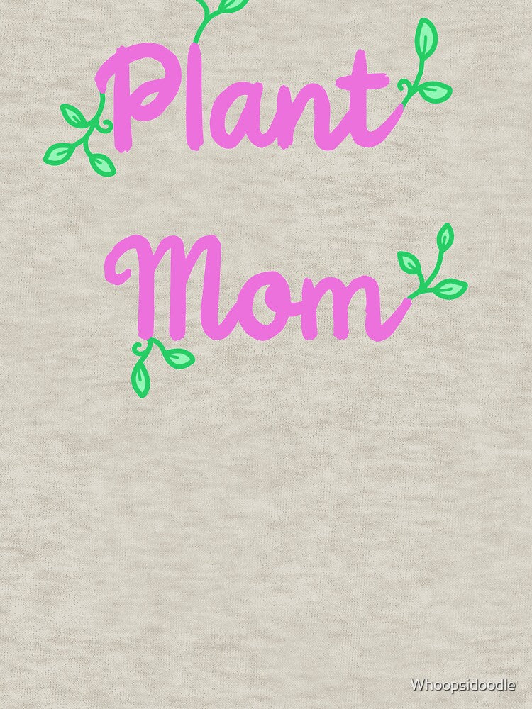 Plant Mom in Pink on Pastel Green by Whoopsidoodle