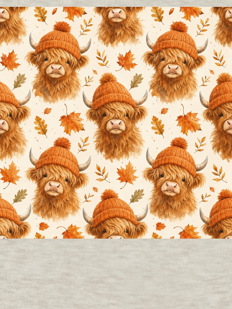 Highland Cow Fall Hat Cute Farm Cow Autumn by Yellowriversss