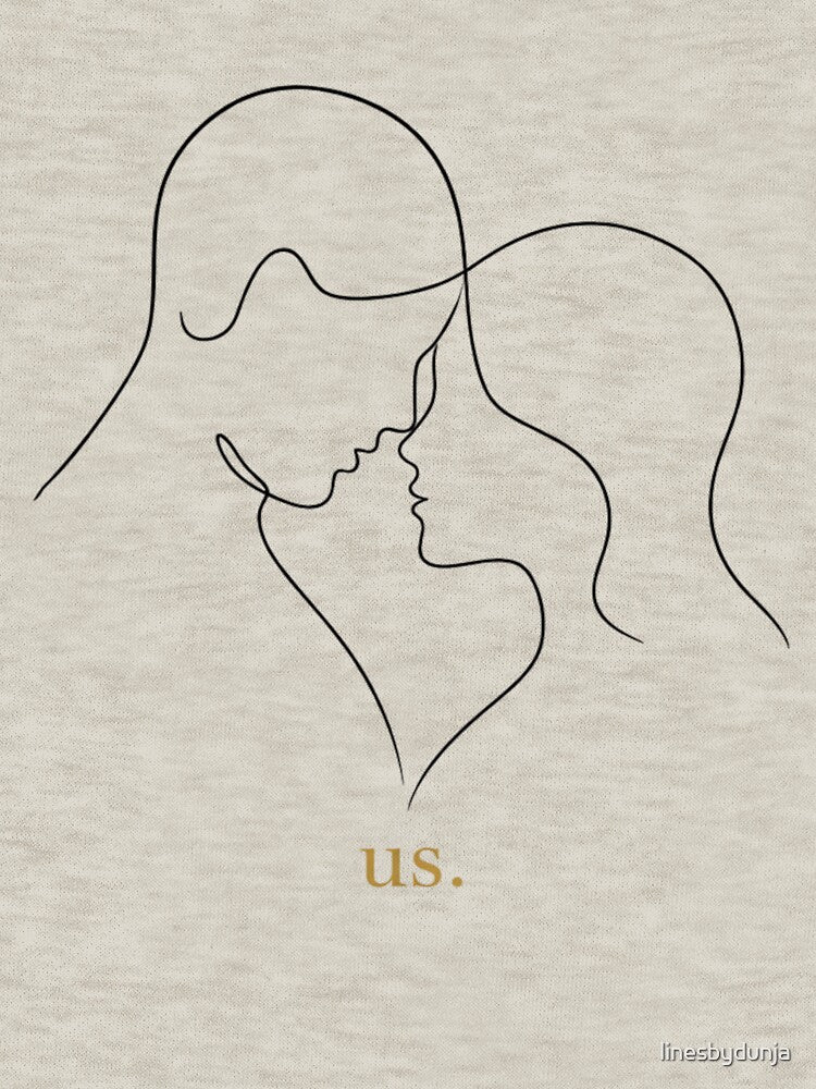 Minimalist Valentine Line Art – Us by linesbydunja