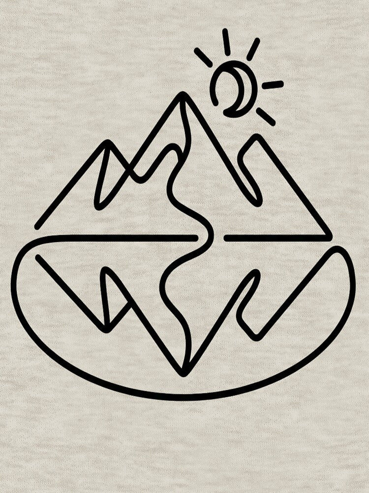Minimalist Line Art Mountain Reflection Tee-#MinimalistArt # by mo-carnival