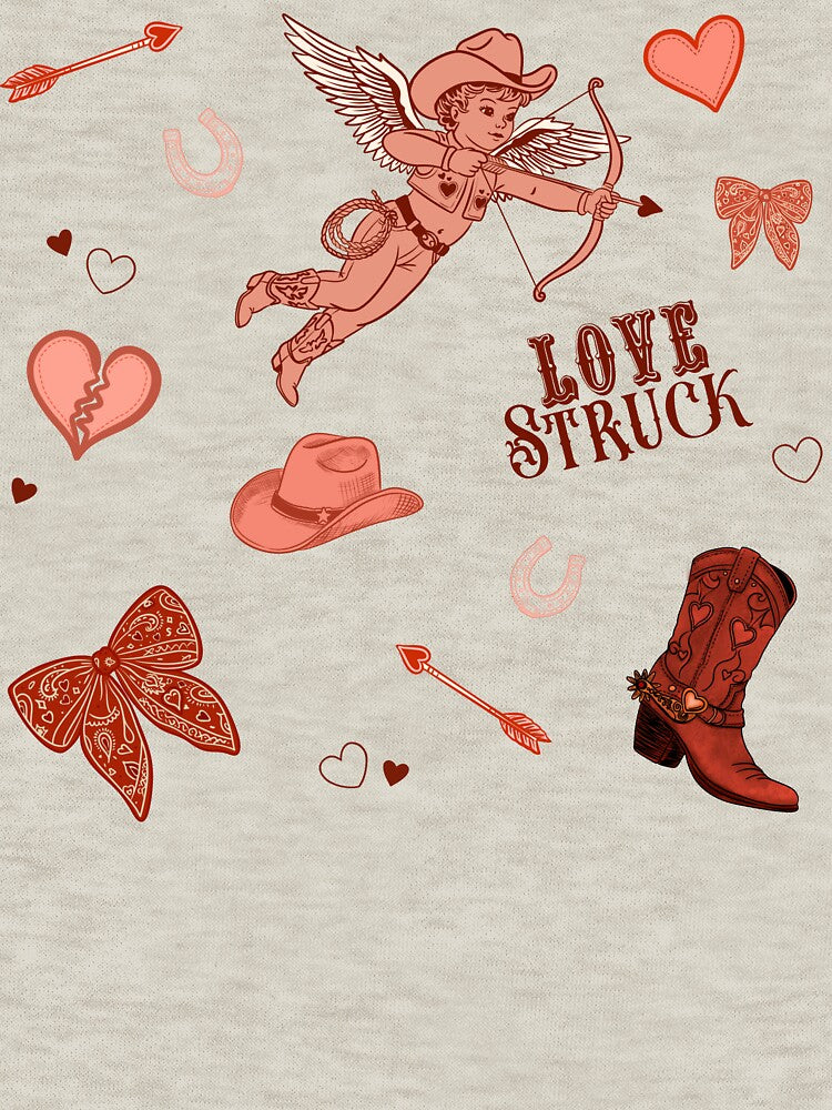 Cowboy Cupid Seamless Pattern – Floating Icons Western Valentine (Transparent) by MoeJoedesign