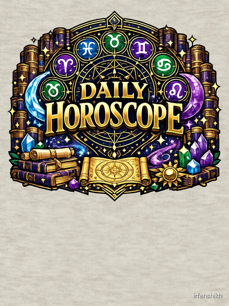 Mystical Zodiac Astrology Library Daily Horoscope Fantasy Design by irfanshikh